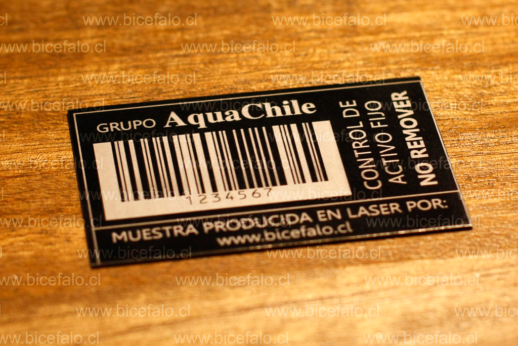 impresion placas de inventario de aluminio